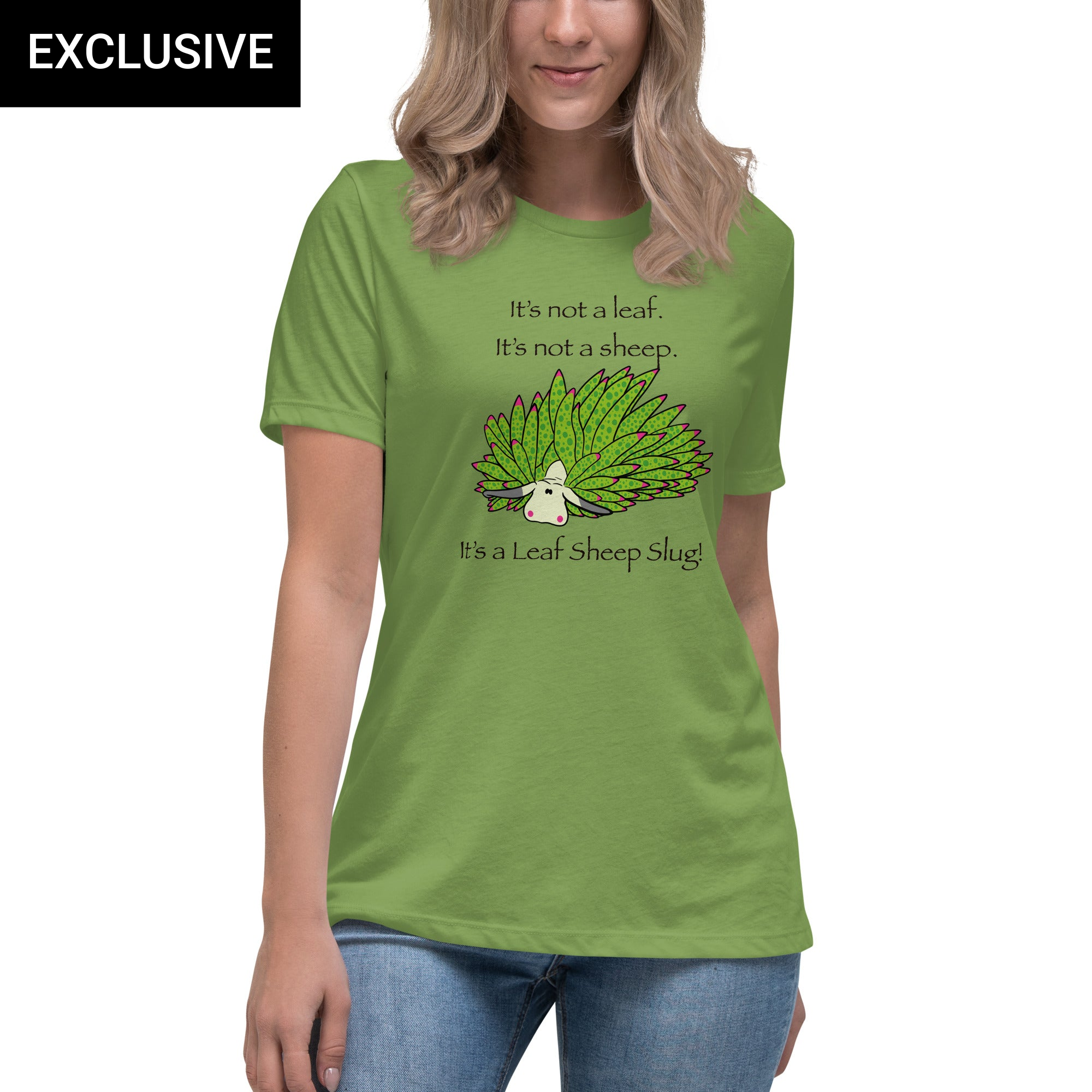 Leaf Sheep Sea Slug Custom Relaxed T-Shirt