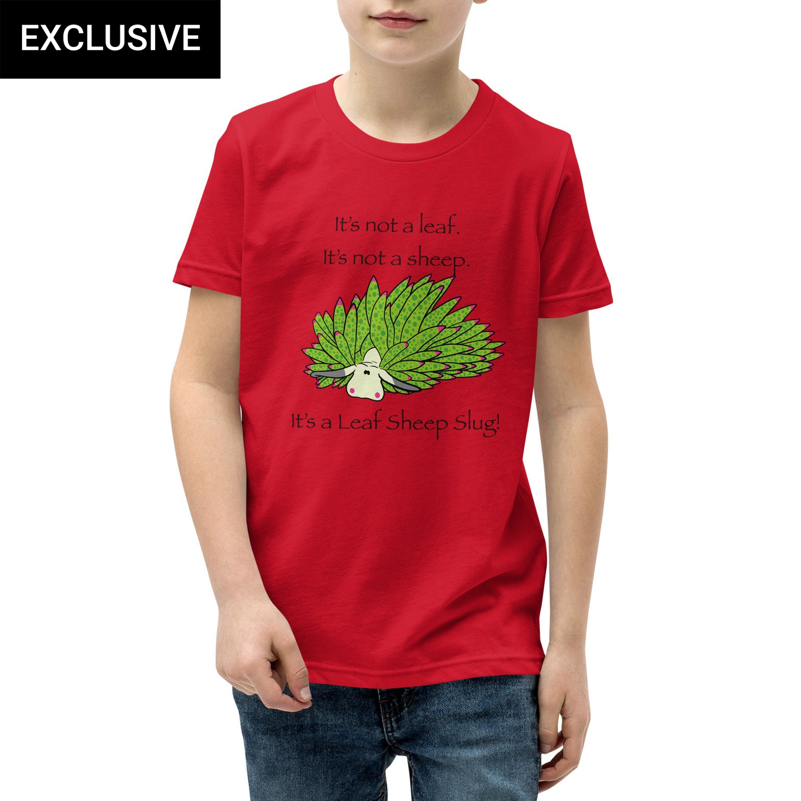 Leaf Sheep Sea Slug Kids T-Shirt (POD)