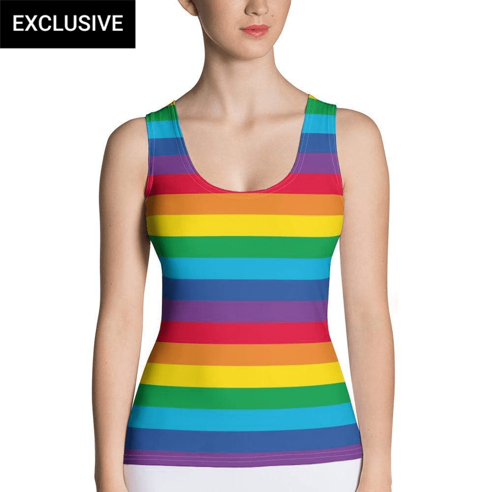 Rainbow Stripes Custom Tank Top – Svaha USA