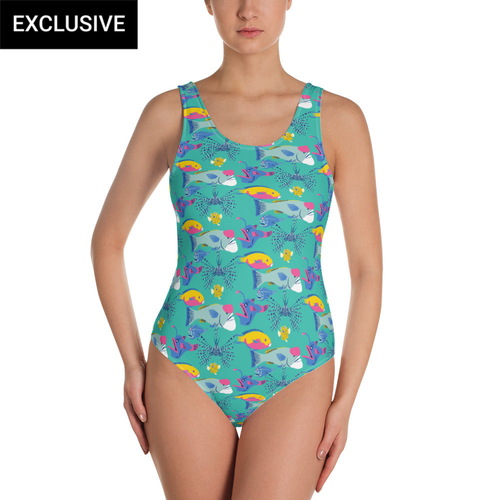 Fintastic Friends One Piece Swimsuit POD