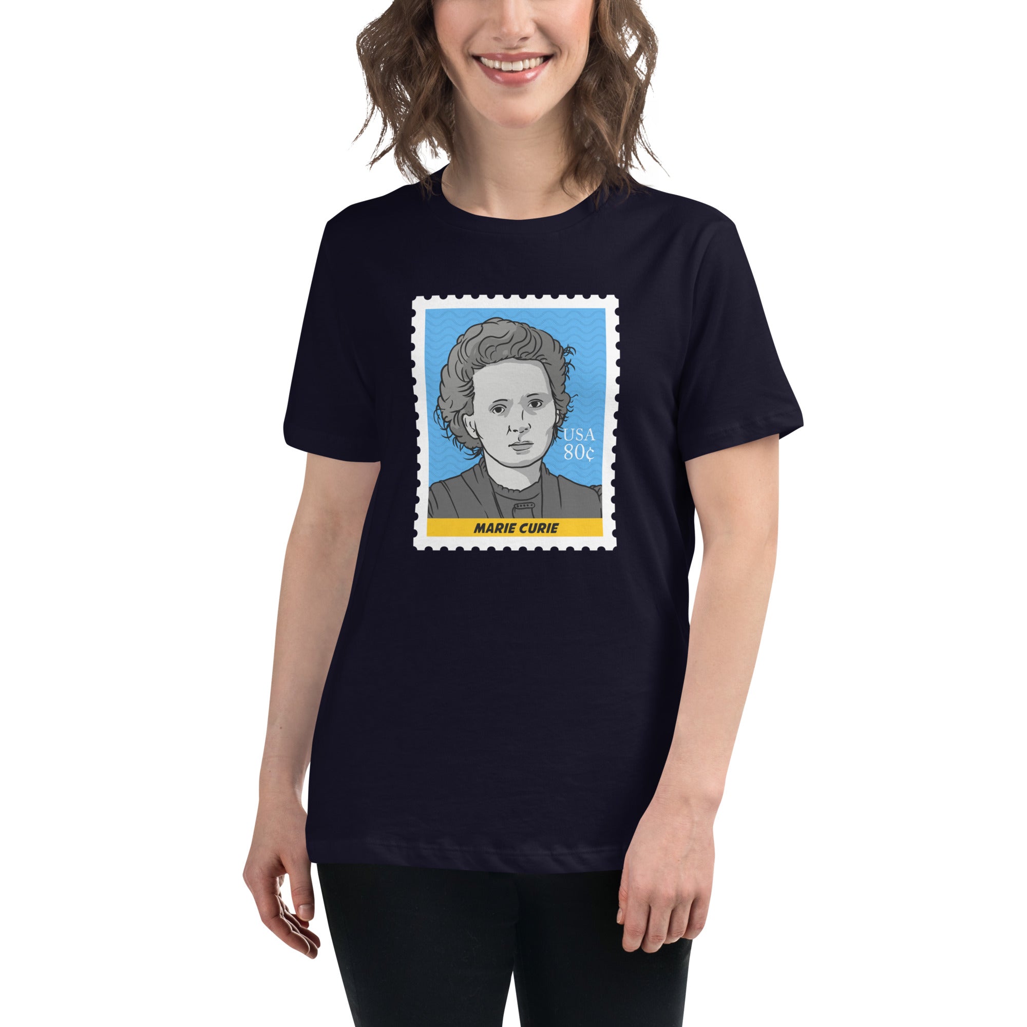 Marie Curie Custom Relaxed T-Shirt