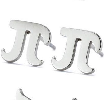 Pi Math Sterling Silver Earrings