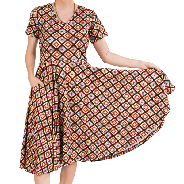 Granny Squares Rachel Dress [FINAL SALE]