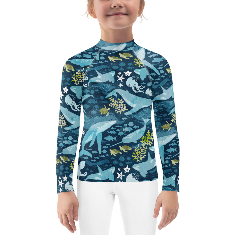 Ocean Life Kids Rash Guard (POD)