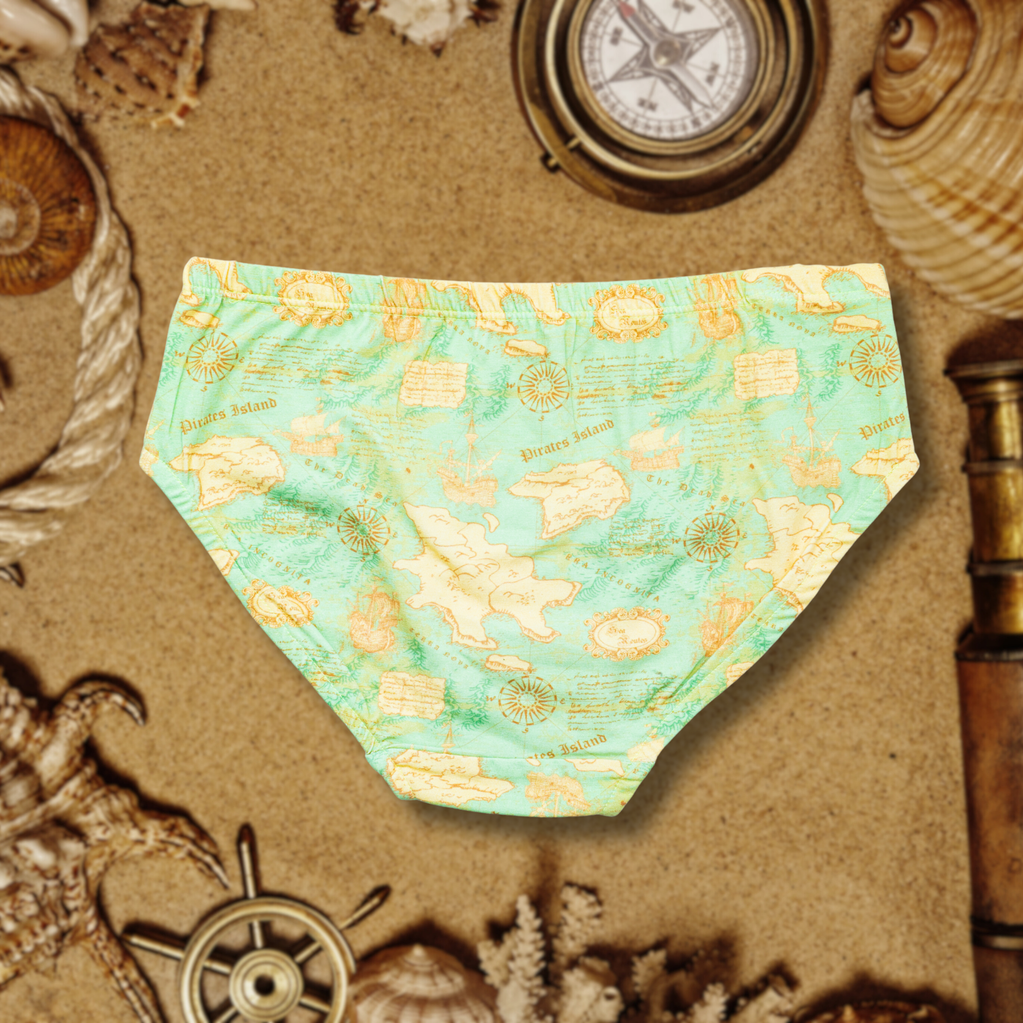 Nautical Chart Map Kids Underwear- 3 Pack