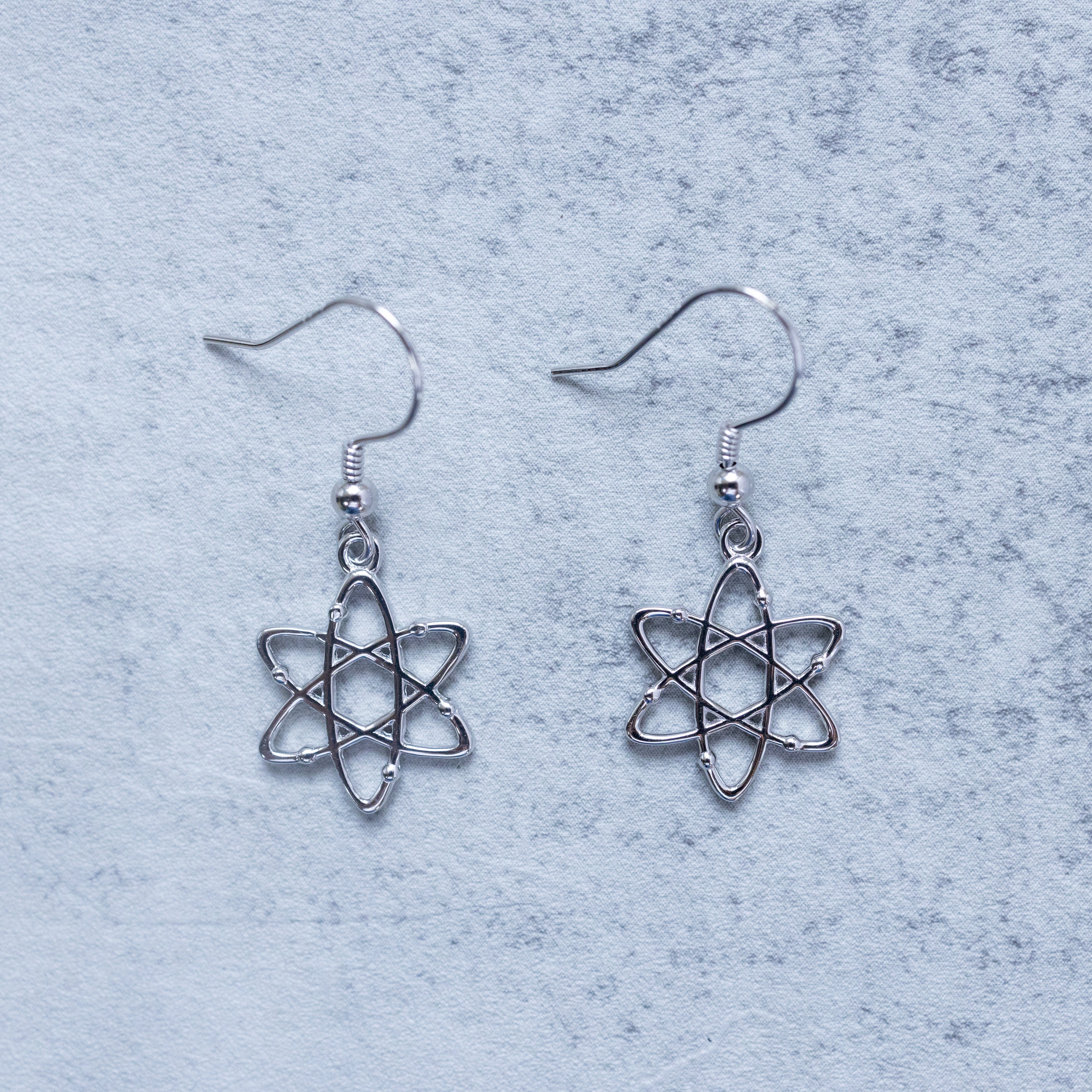 Atoms Sterling Silver Dangle Earrings