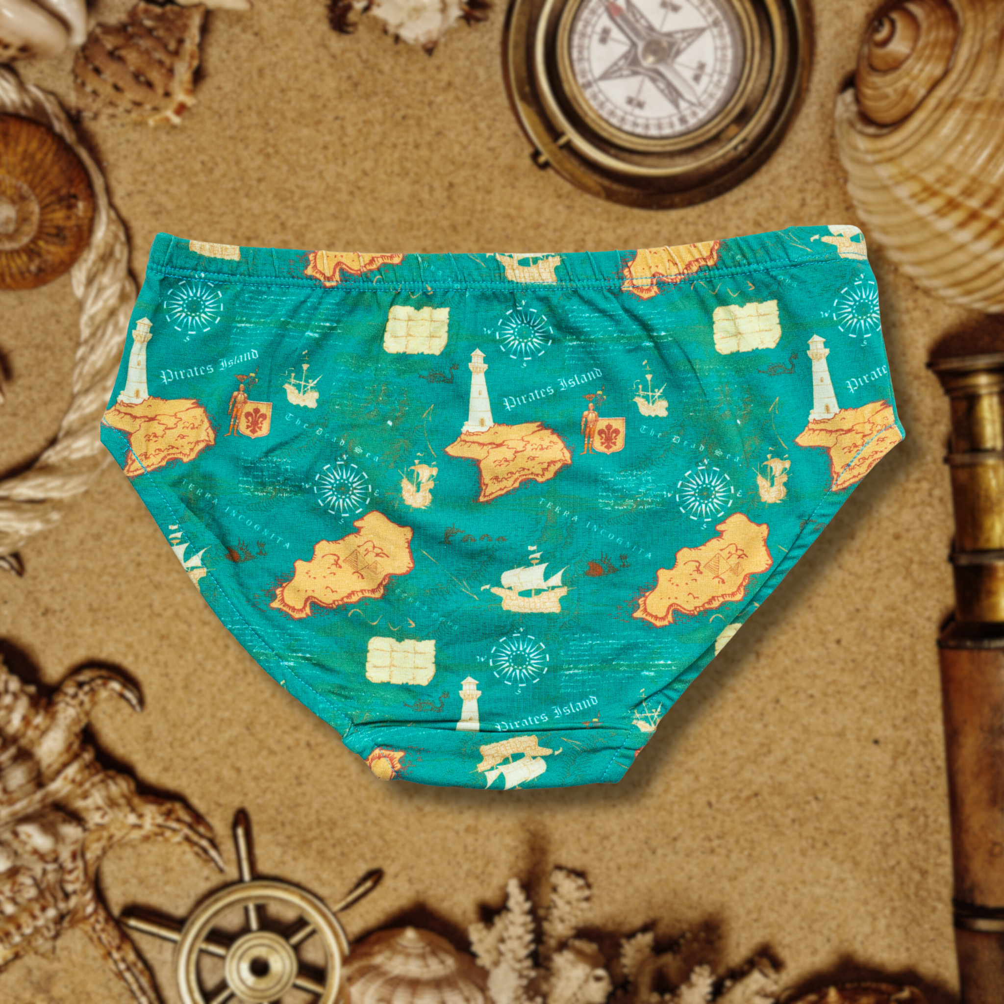 Nautical Chart Map Kids Underwear- 3 Pack