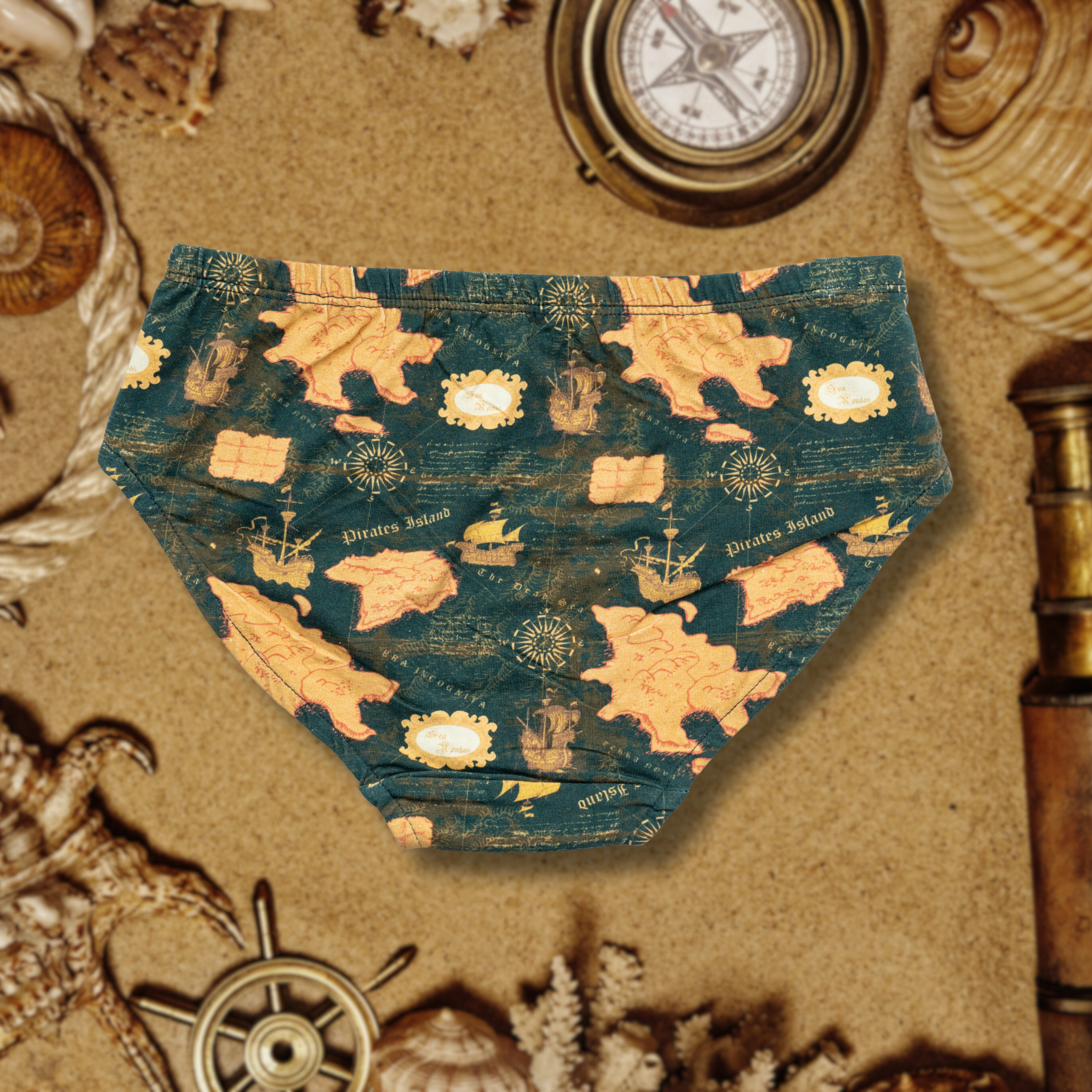 Nautical Chart Map Kids Underwear- 3 Pack