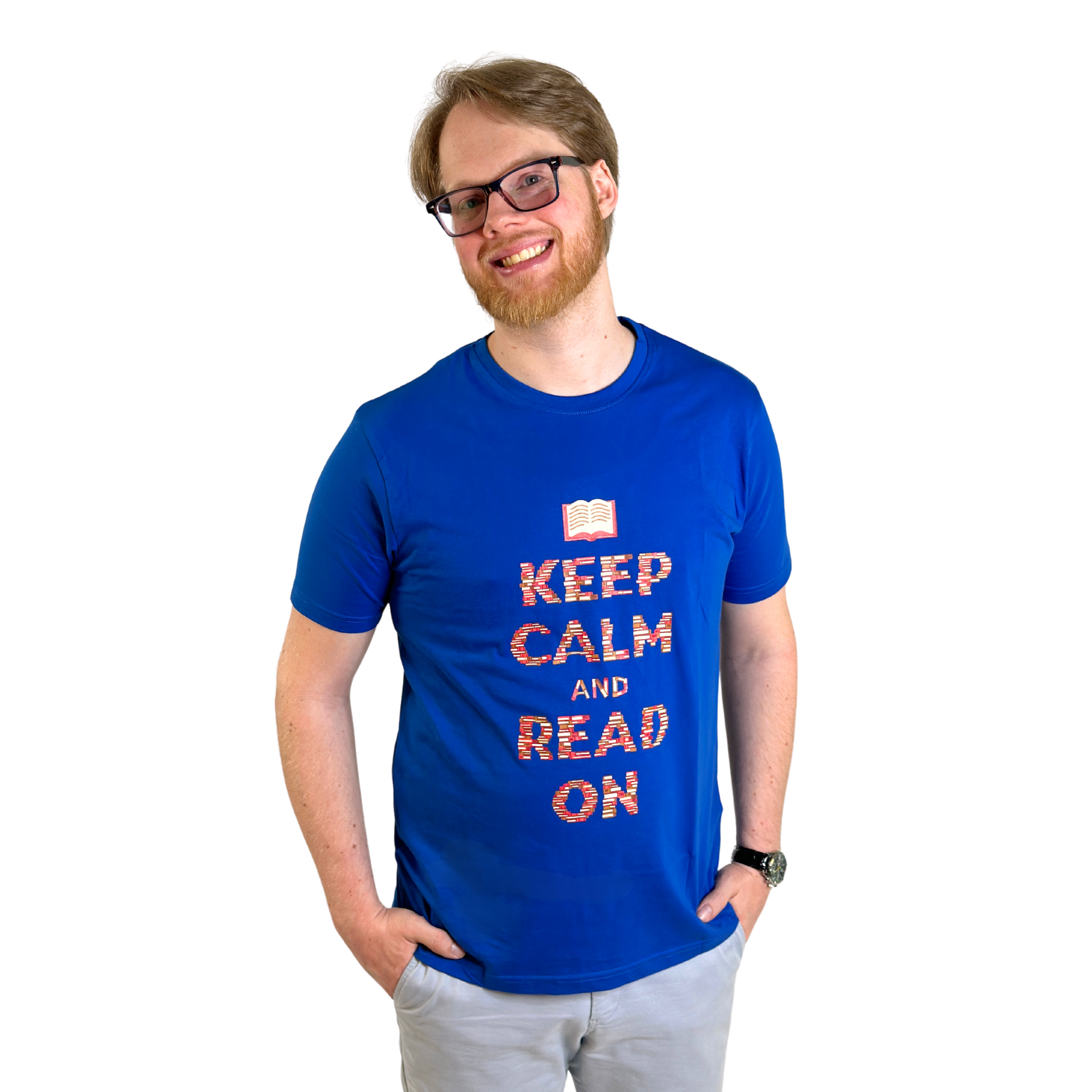 Keep Calm and Read On Unisex Adults T-Shirt