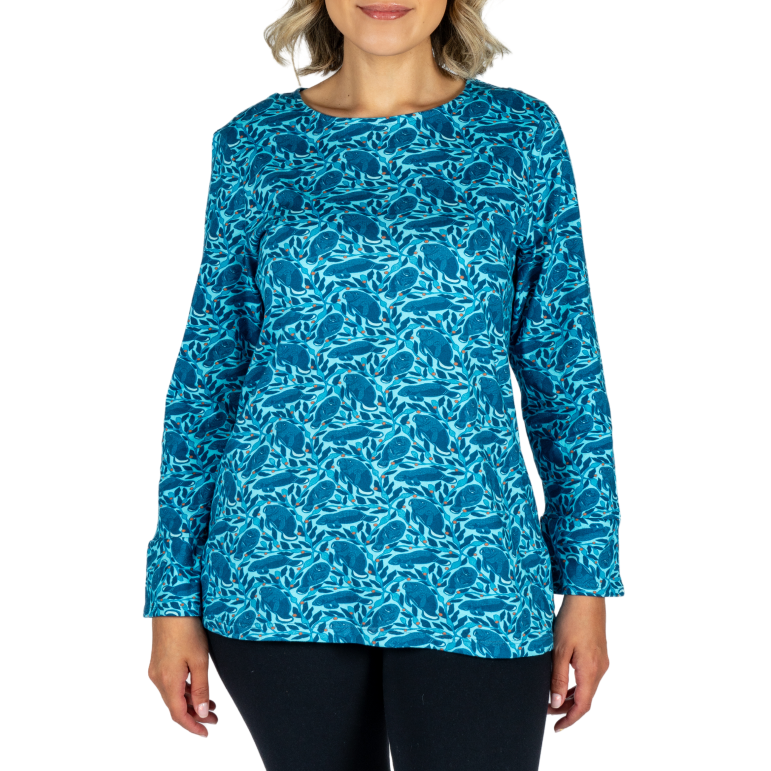 Manatees Long Sleeve Tunic Top