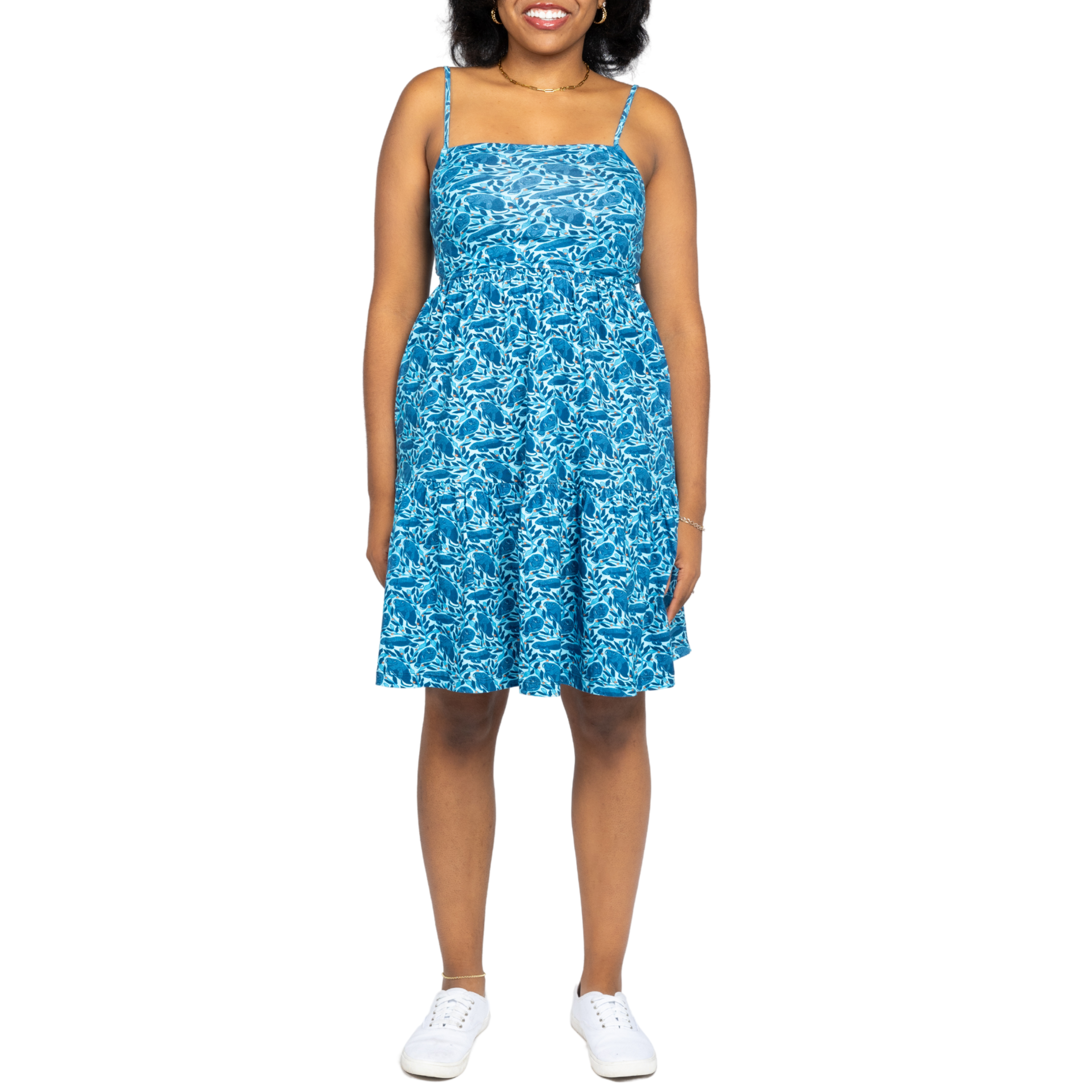 Manatees Sleeveless Frill Dress