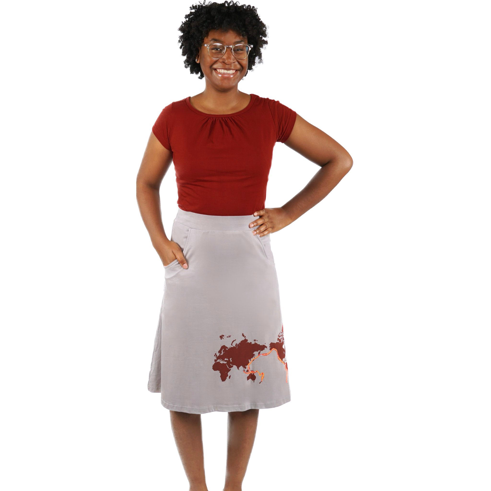 Ring of Fire A-Line Skirt