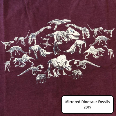 Mirrored Dinosaur Fossils