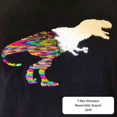 T-Rex Dinosaur Reversible Sequin