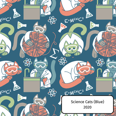 Science Cats (Blue)
