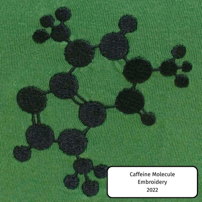 Caffeine Molecule Embroidery