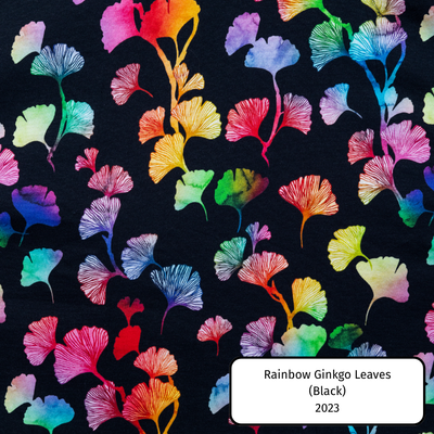 Rainbow Ginkgo Leaves (Black)