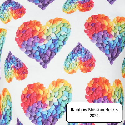 Rainbow Blossom Hearts