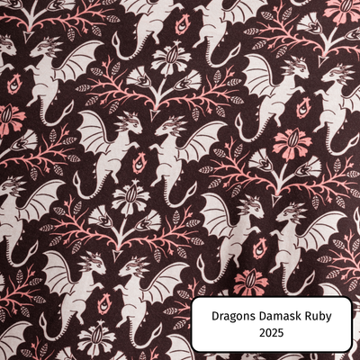 Dragons Damask Ruby