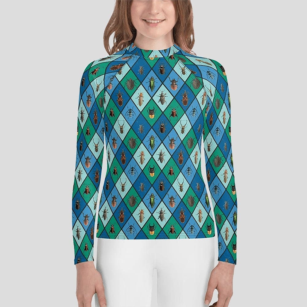 Insect Argyle Youth Rash Guard (POD)