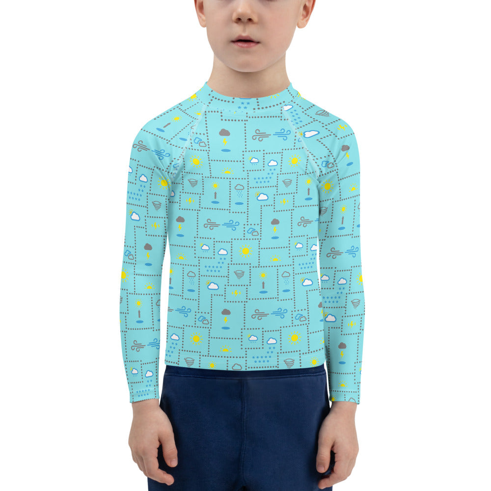 Weather Patterns Kids Rash Guard (POD)