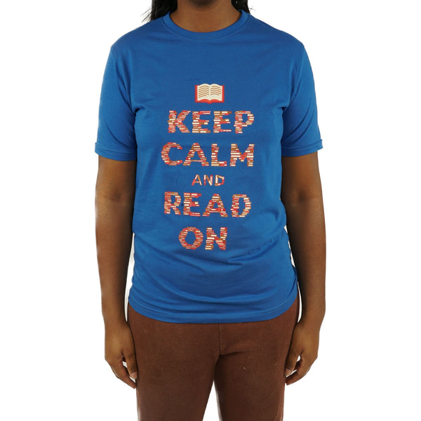 Keep Calm and Read On Unisex Adults T-Shirt