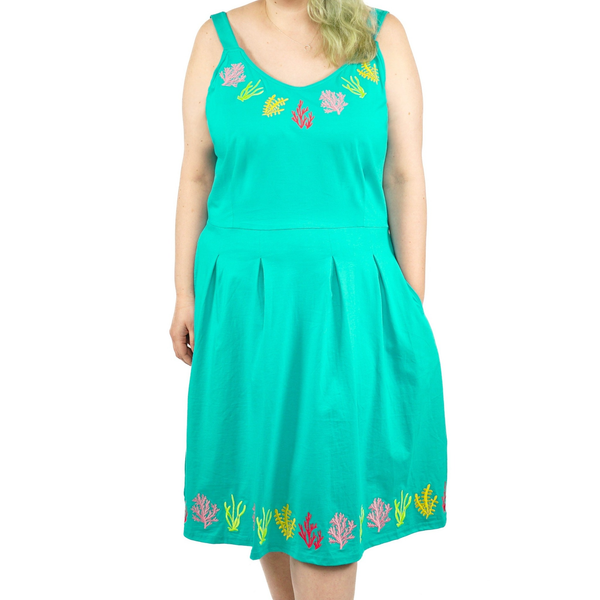 Coral Reef Embroidery Alice Dress