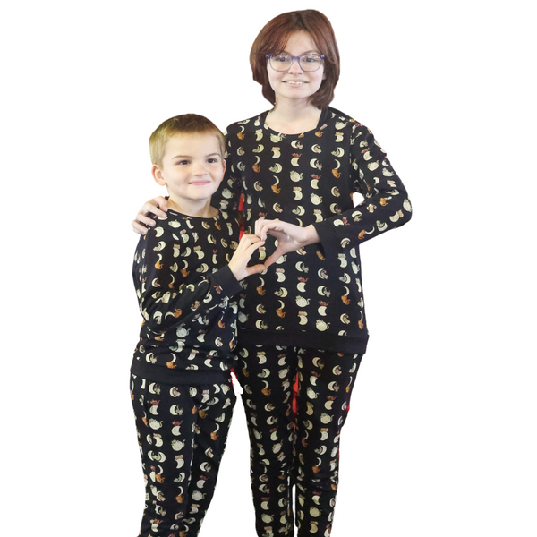 Lunar Kitty Glow-in-the-Dark Kids Pajamas Set