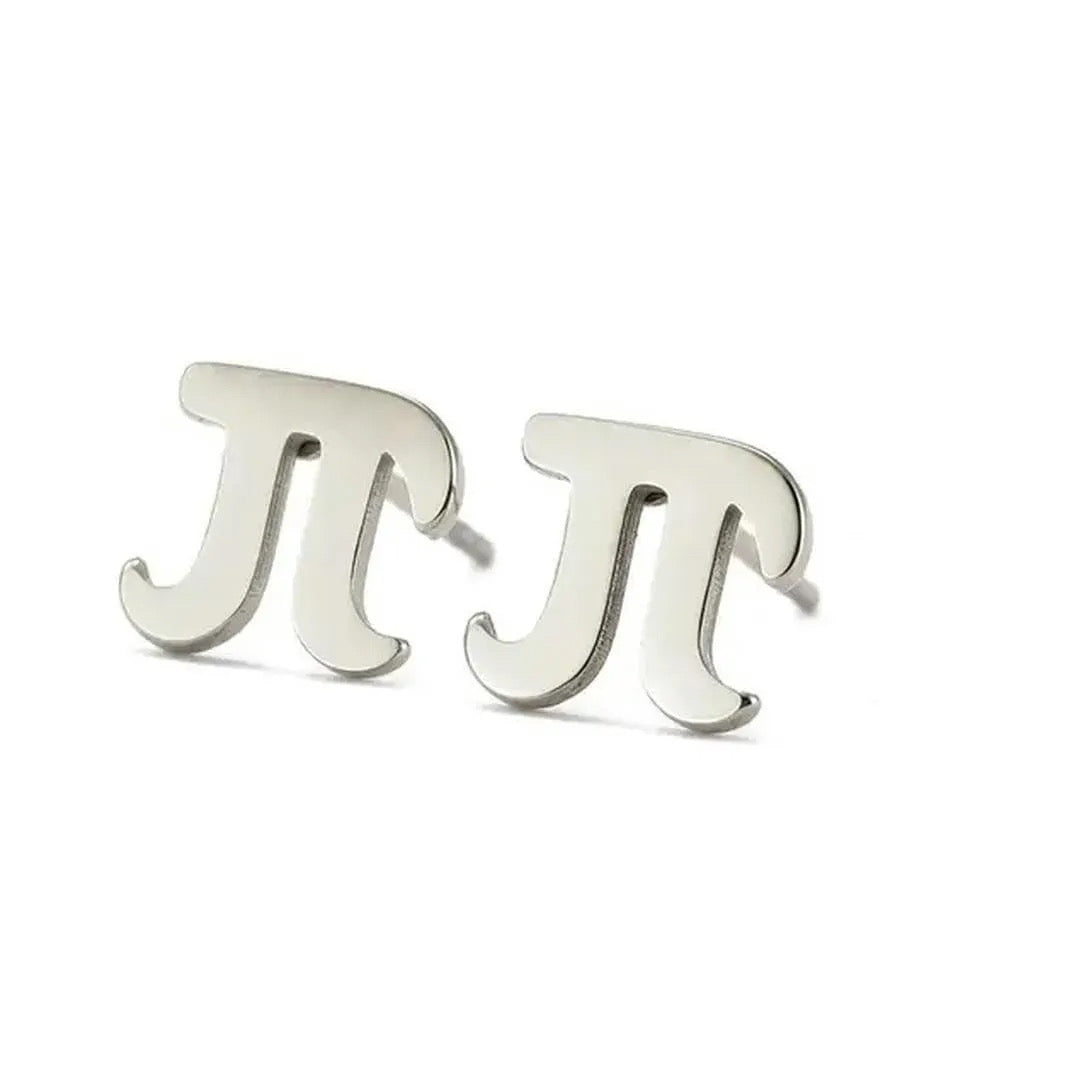 Pi Math Sterling Silver Earrings