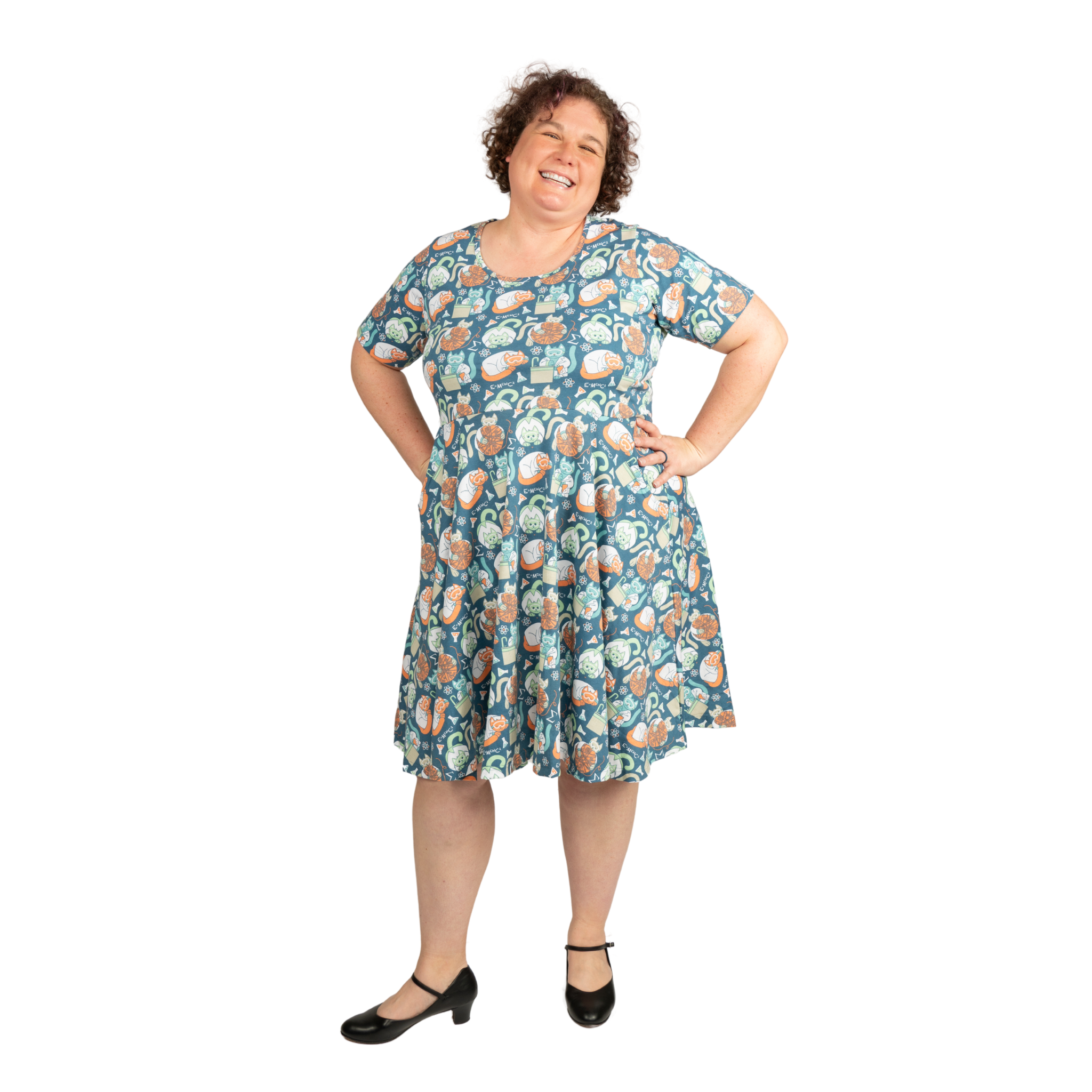 Science Cats Twirl Dress