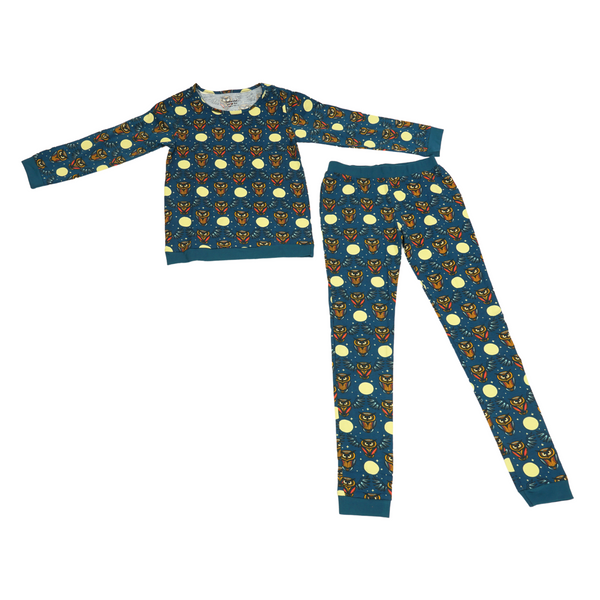 Nocturnal Whispers Glow-in-the-Dark Kids Pajamas Set