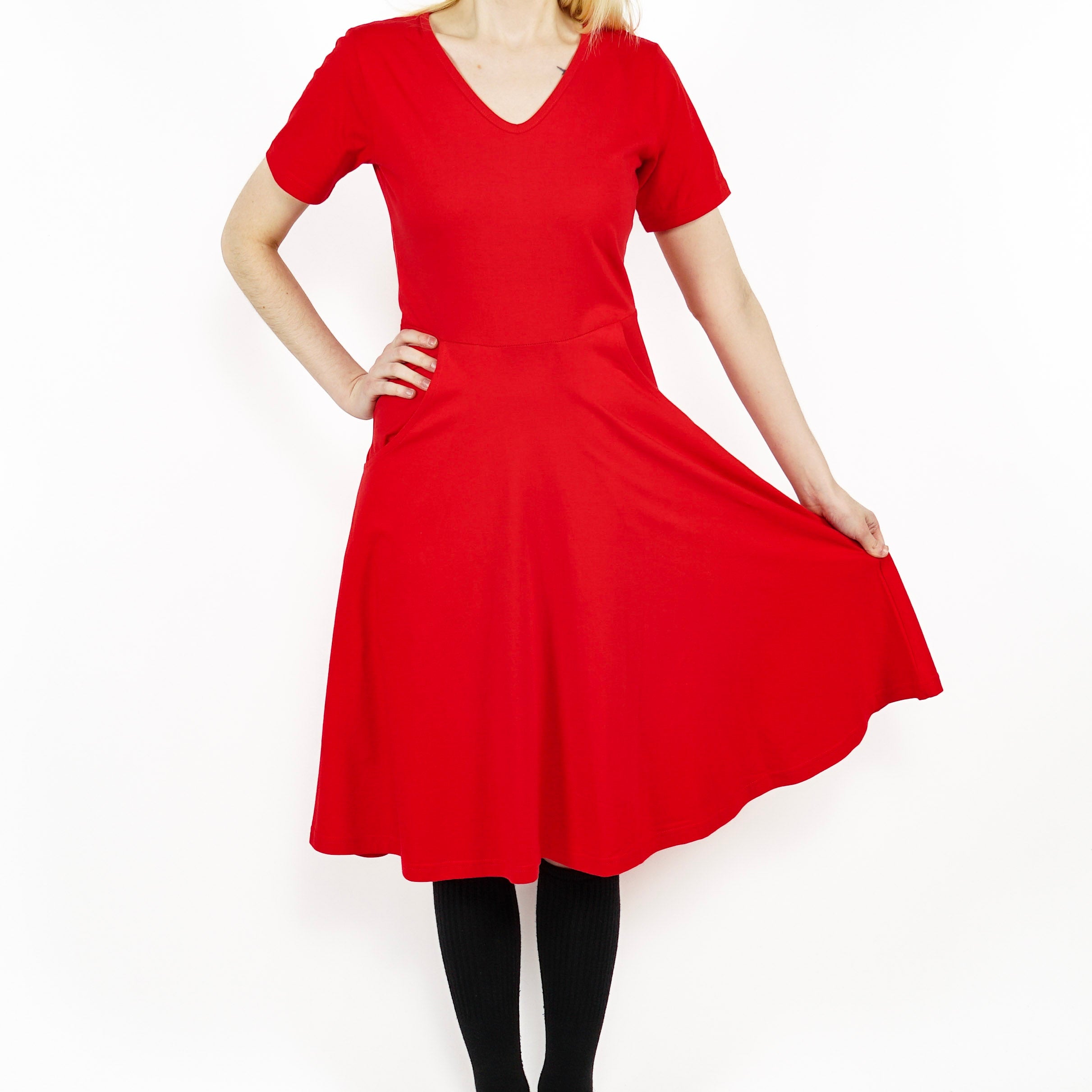 Red-ioactive Fit & Flare Dress