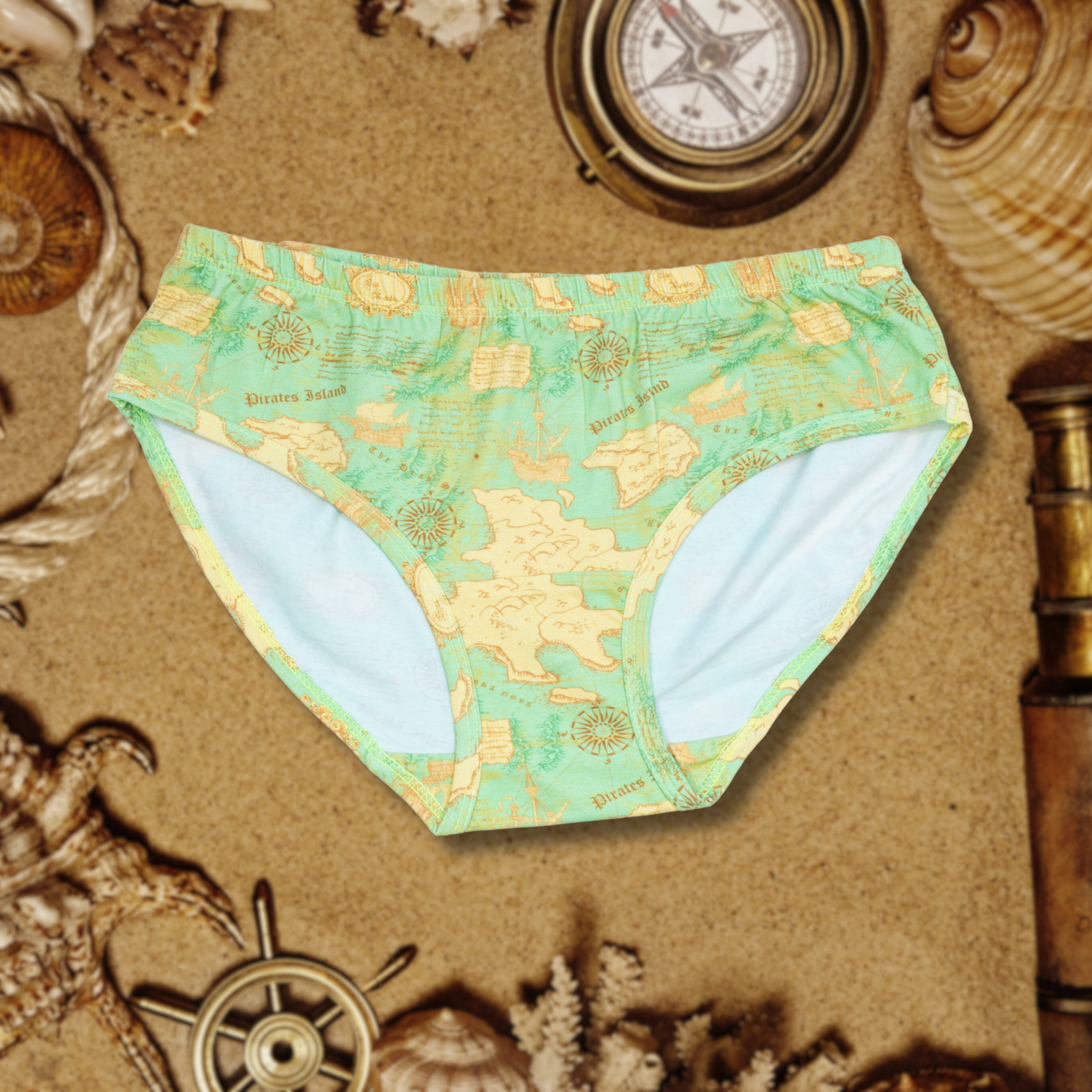 Nautical Chart Map Kids Underwear- 3 Pack