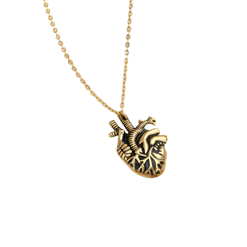 Anatomical Heart Stainless Steel Necklace