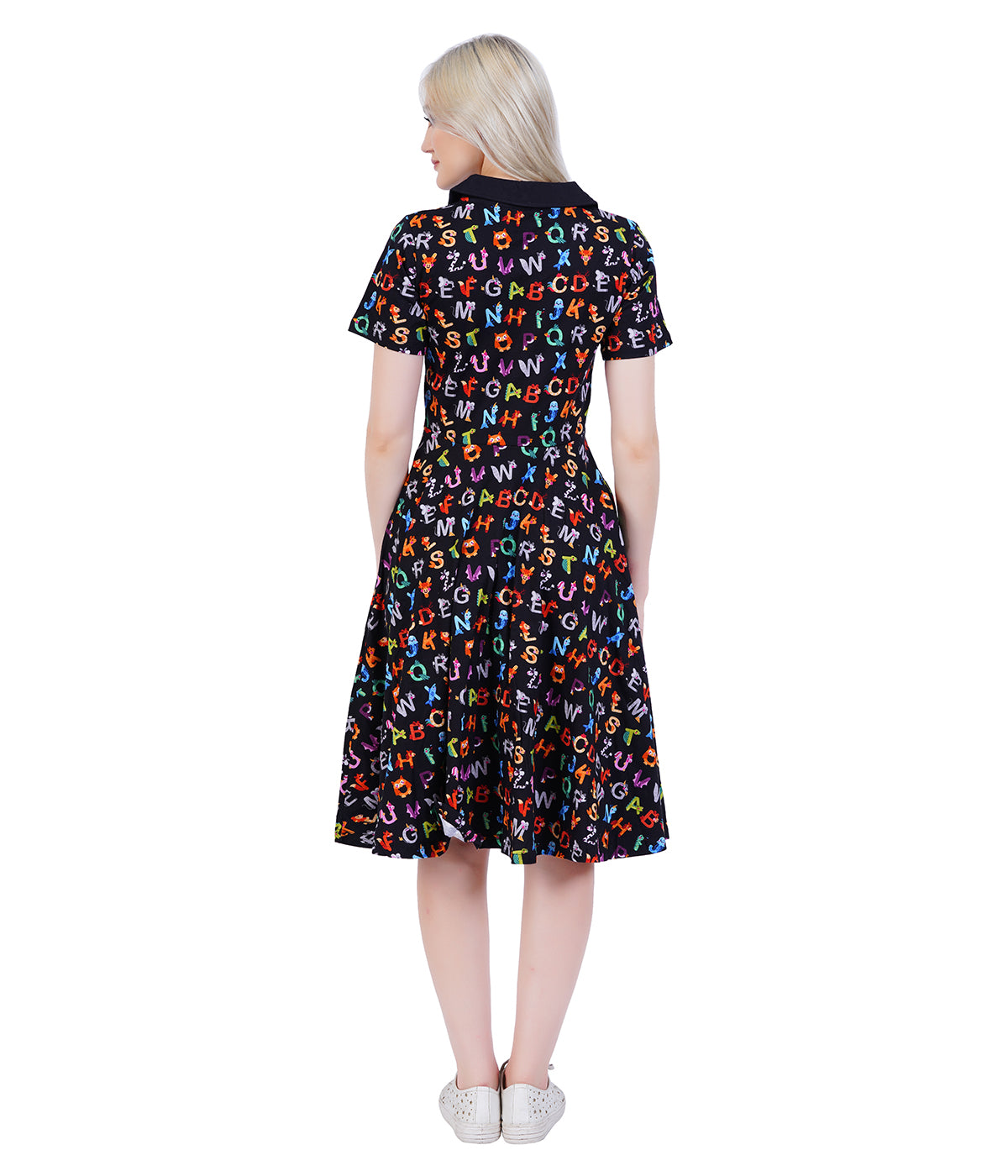 Animal Alphabet Collared Twirl Dress