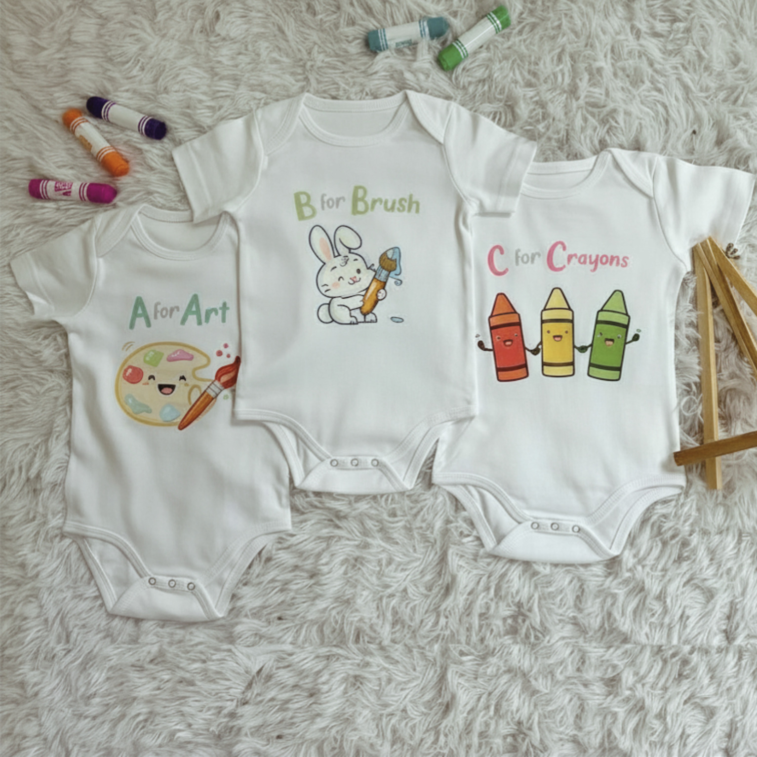ABCs of Art Baby Bodysuits