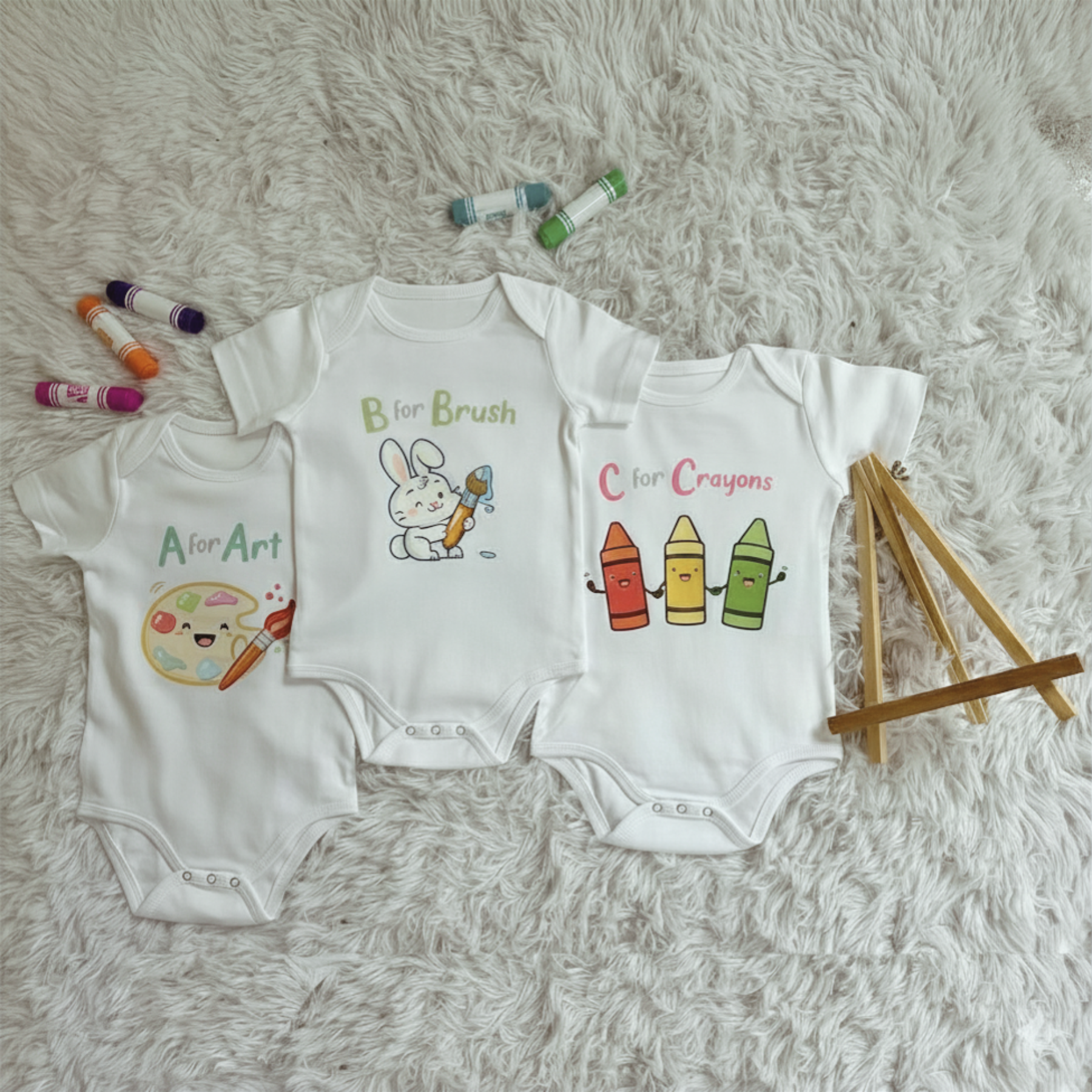 ABCs of Art Baby Bodysuits