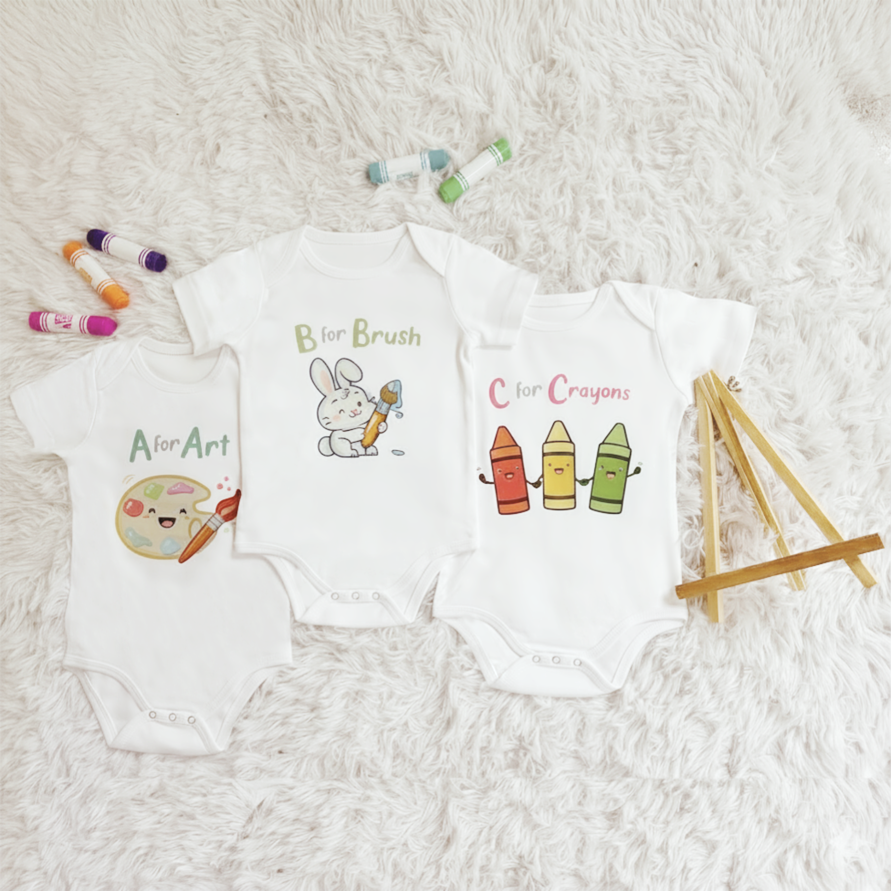 ABCs of Art Baby Bodysuits