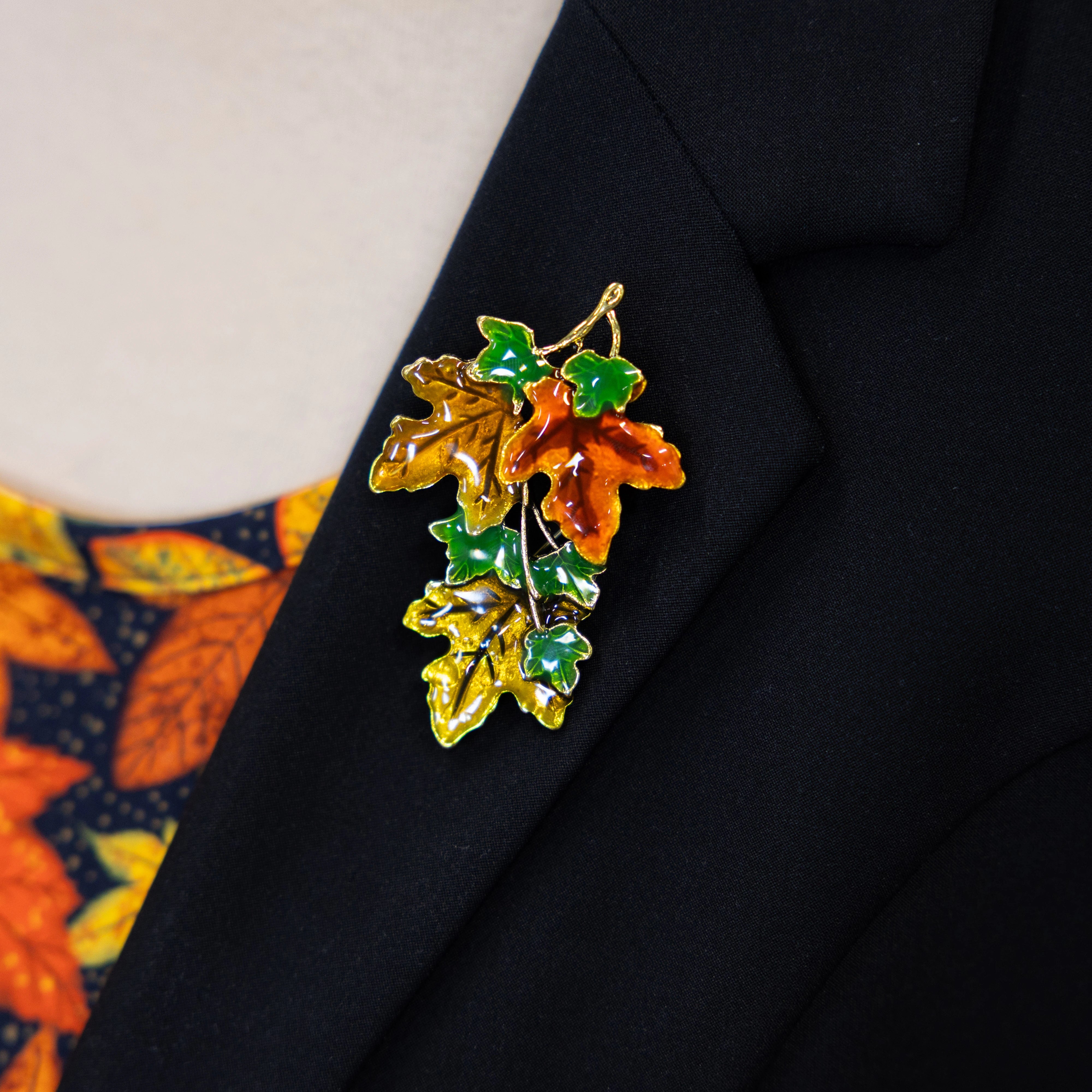 Autumn Leaves Brooch Pin