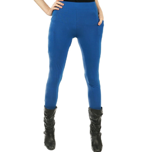 Azurite Blue Adults Leggings with Pockets