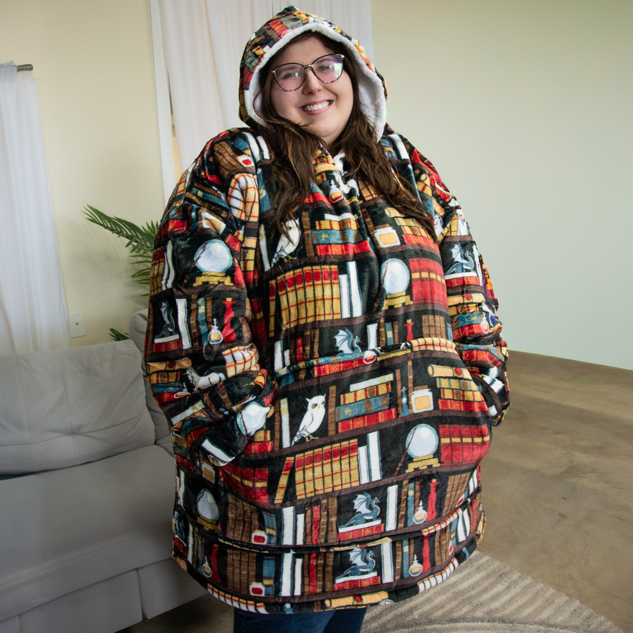 Librarian's Secret Chamber Adults Blanket Hoodie