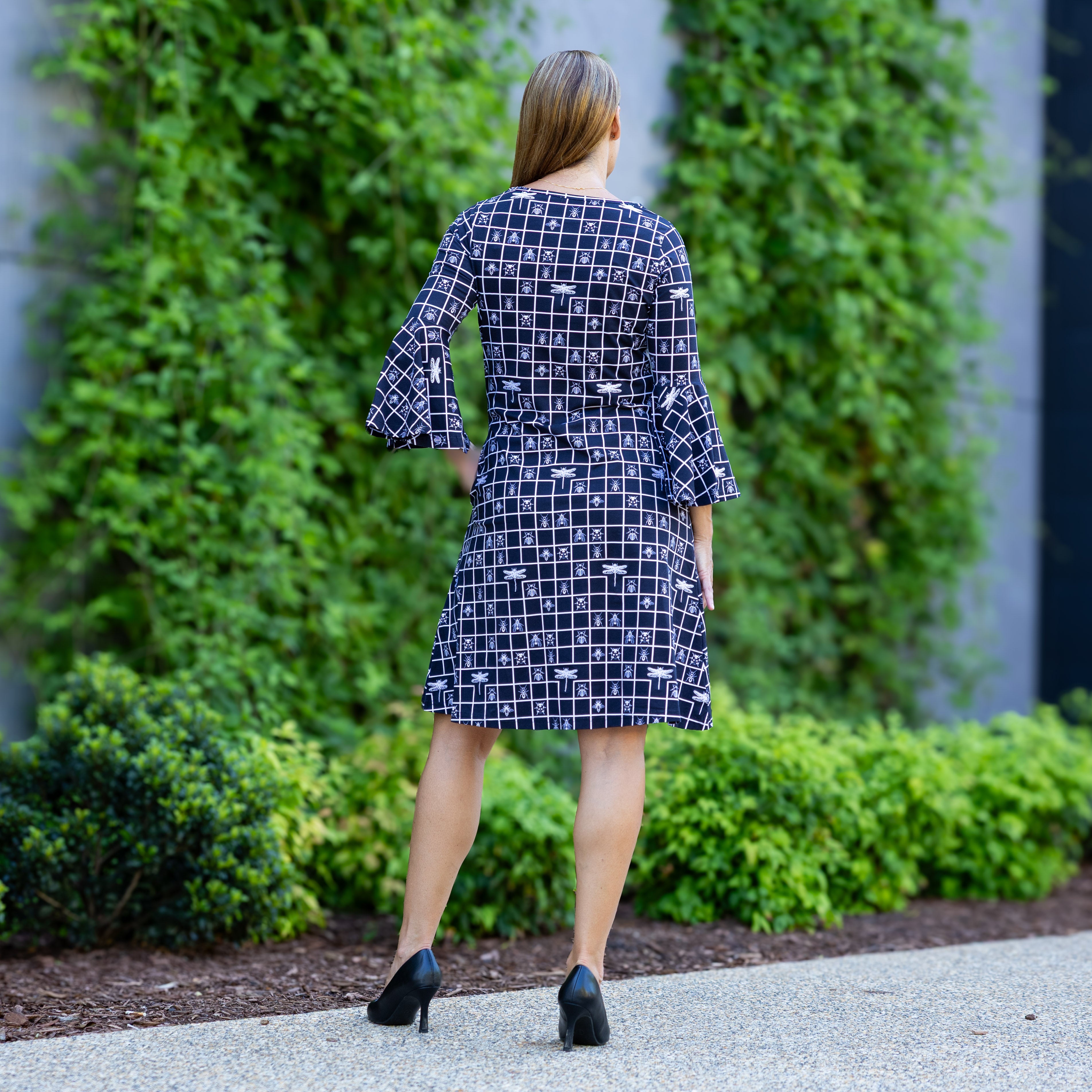 Bugs Square Bell Sleeve Dress