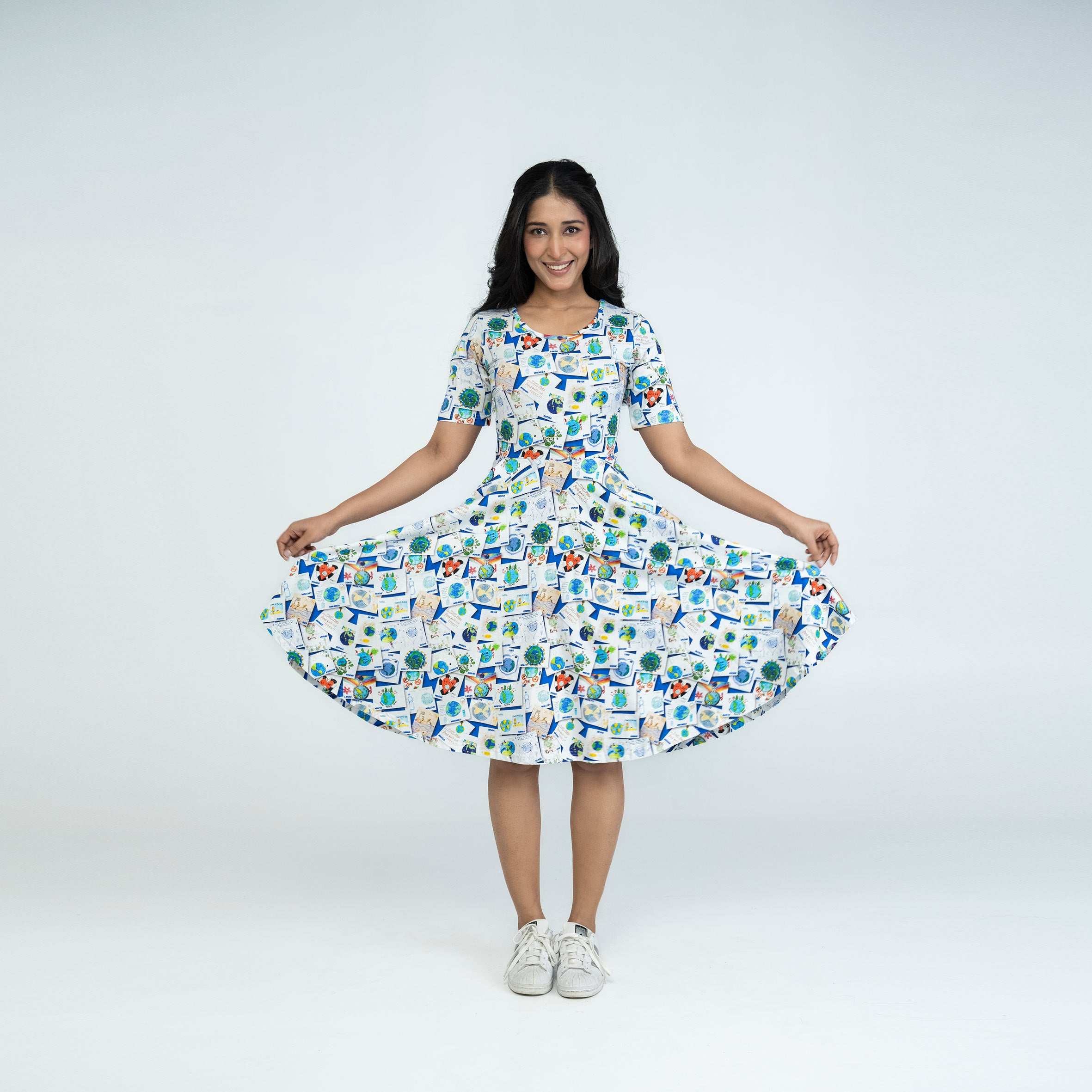 Save The Earth Kids' Art Twirl Dress