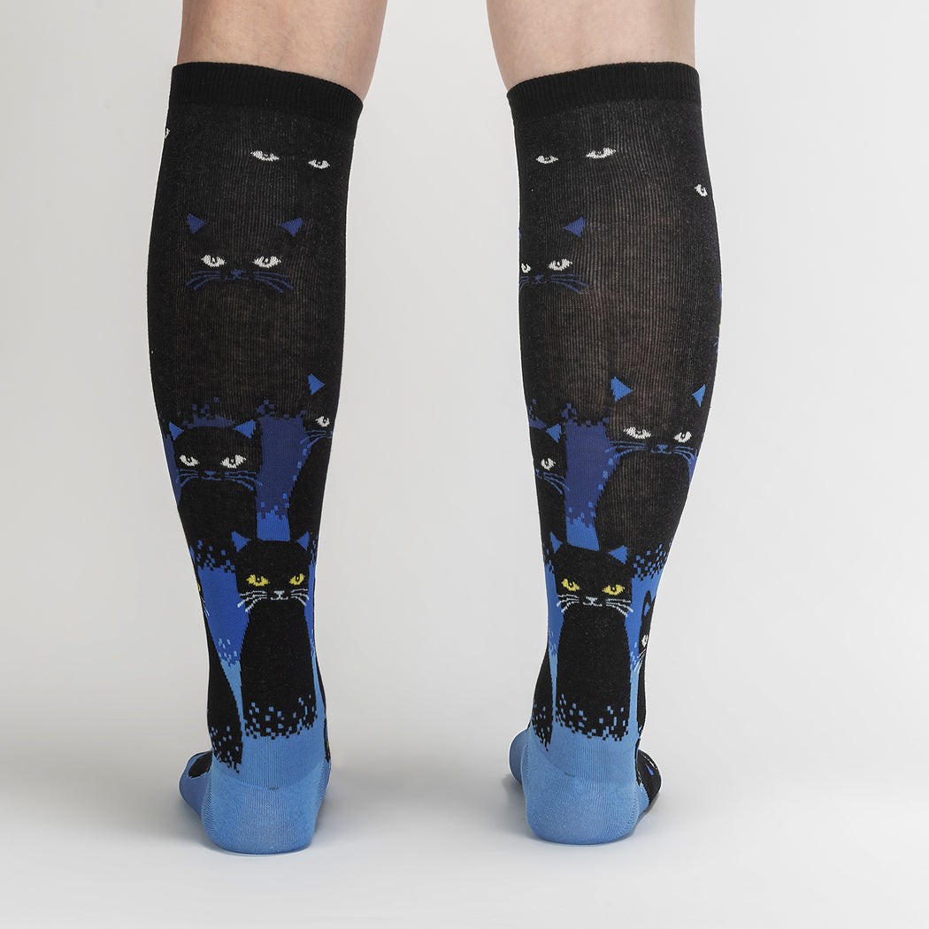 Cats in the Dark Glow-in-the-Dark Knee High Socks