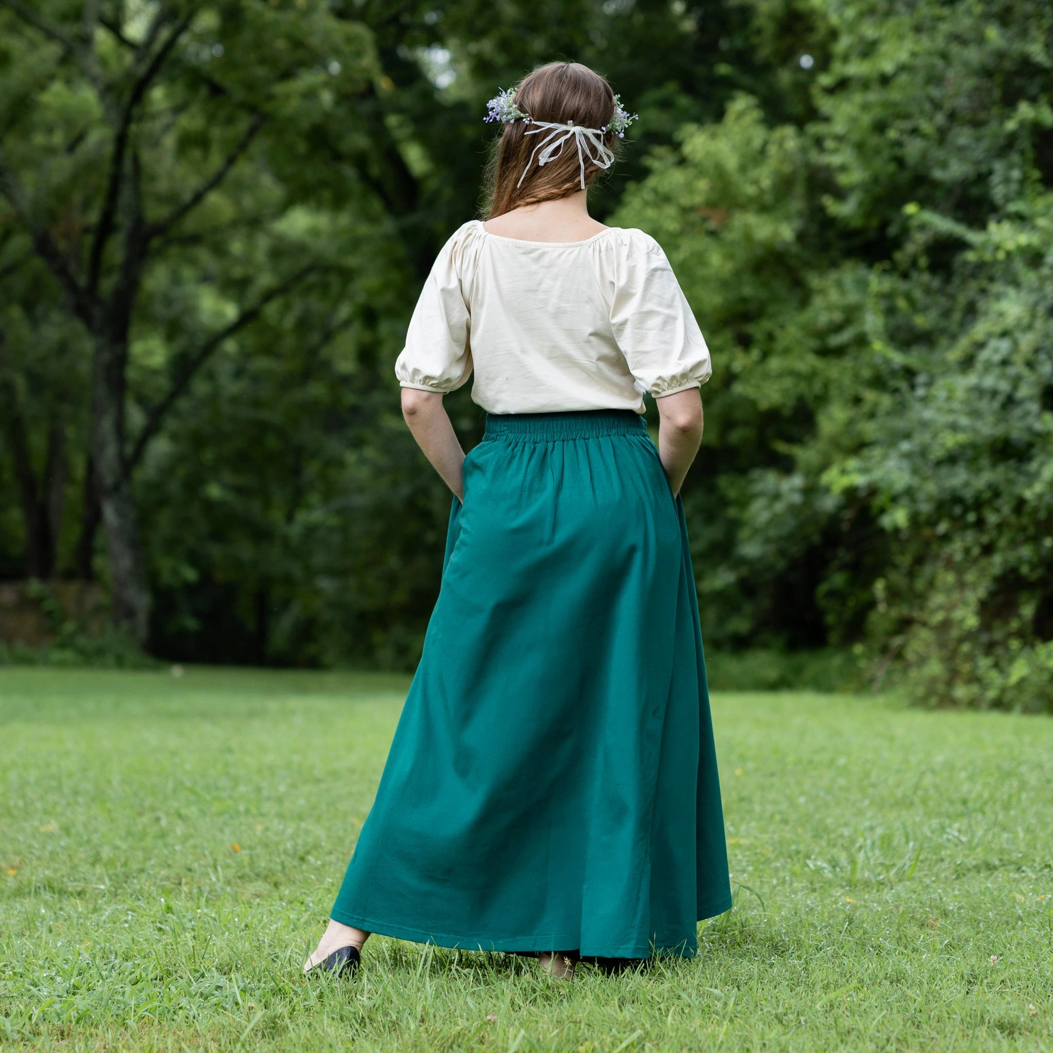 Forest Green Layered Skirt