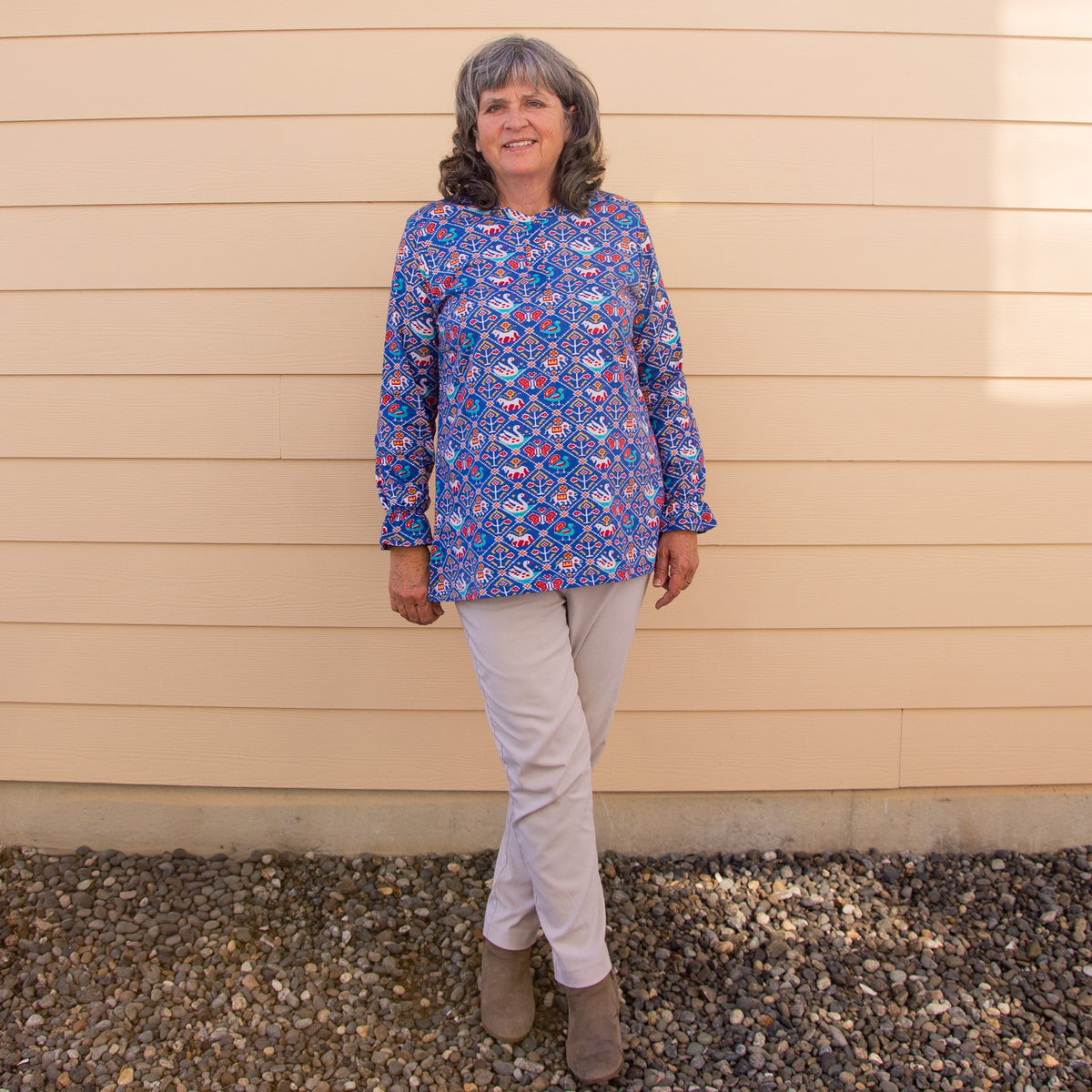 Geometric Animals Tunic Top
