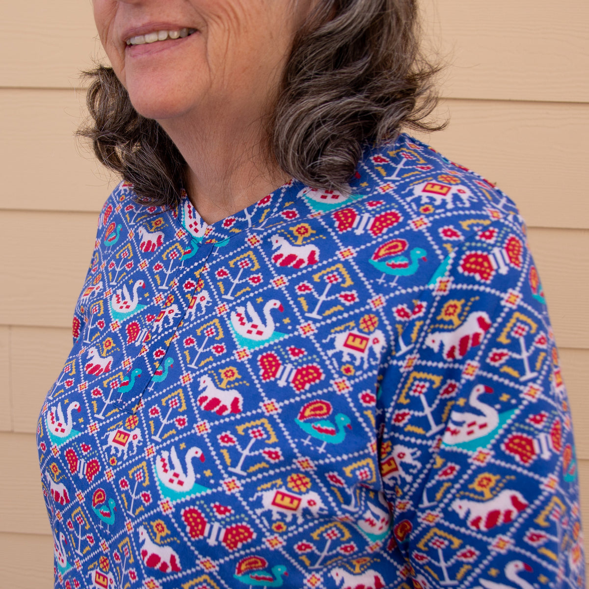 Geometric Animals Tunic Top