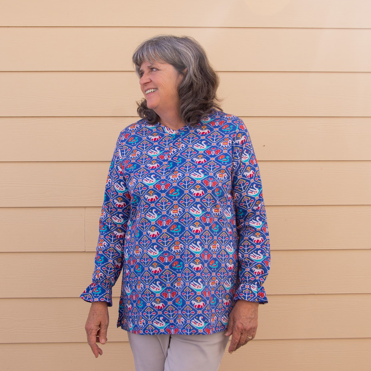 Geometric Animals Tunic Top