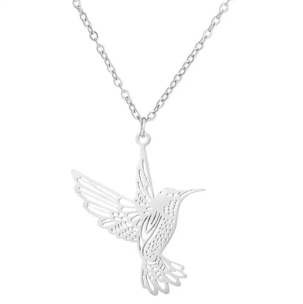 Hummingbirds Stainless Steel Necklace