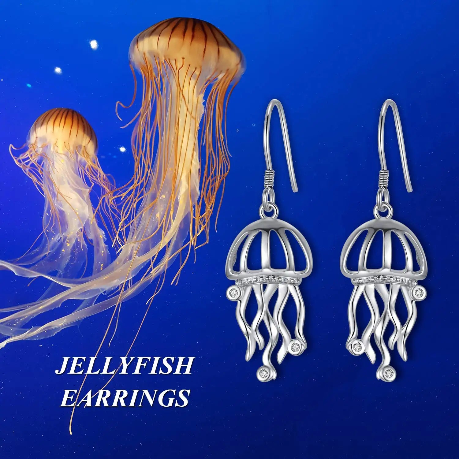 Jellyfish Sterling Silver Earrings